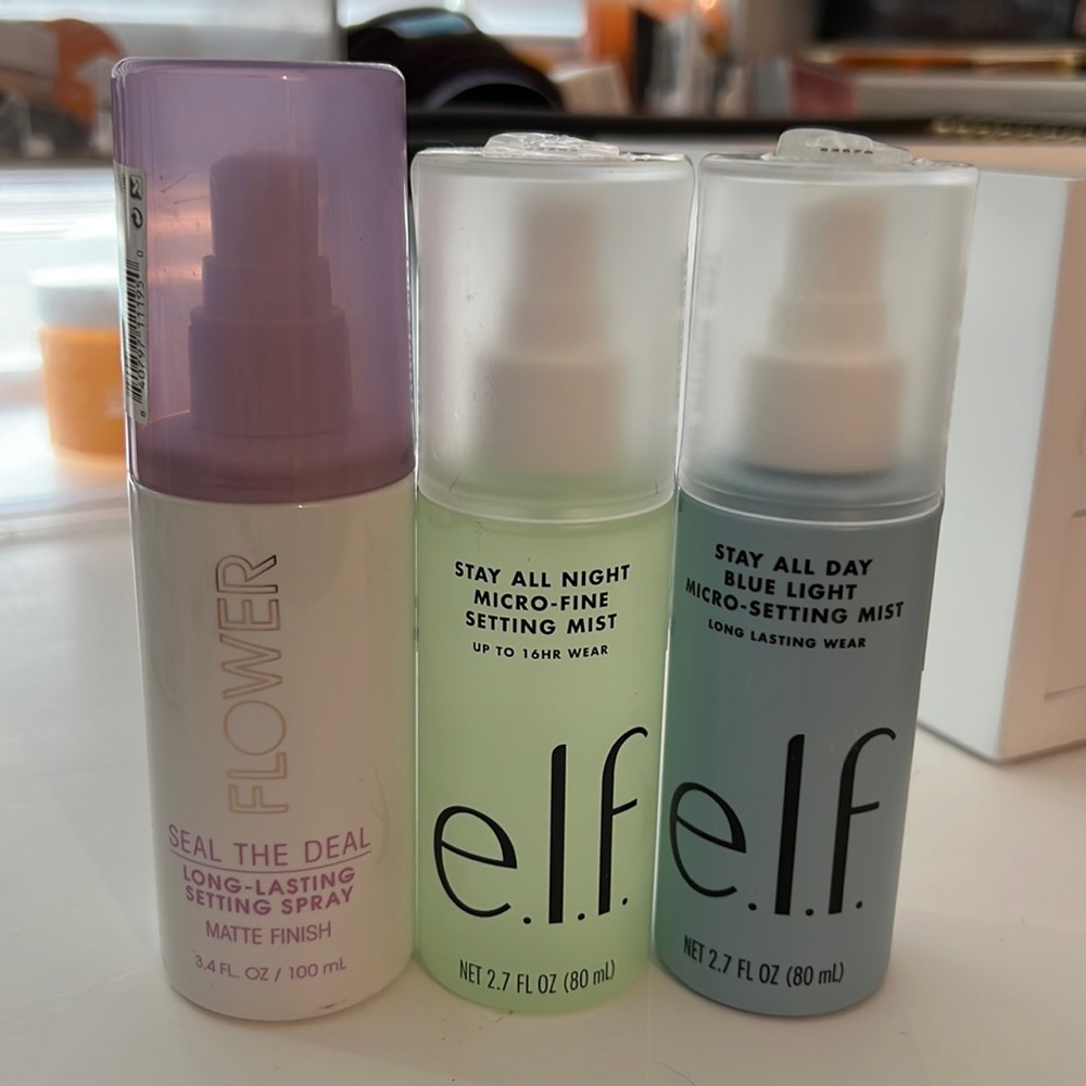 3 brand new setting sprays